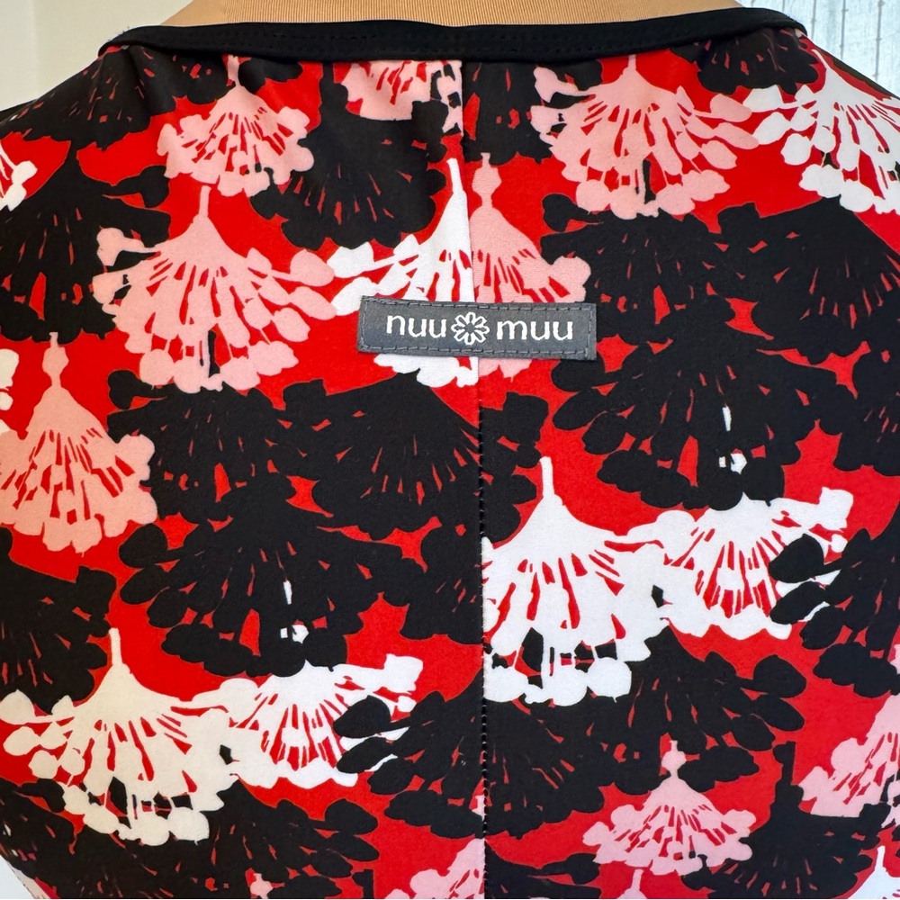 Muumuu Keyhole Dress red/black size M - Picture 6 of 7